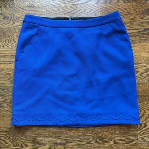 Banana Republic Cobalt Blue Scalloped Skirt
